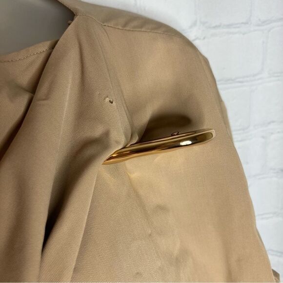 NEW Bottega Veneta tan wool twill draped wrap top size 42 - Picture 11 of 16